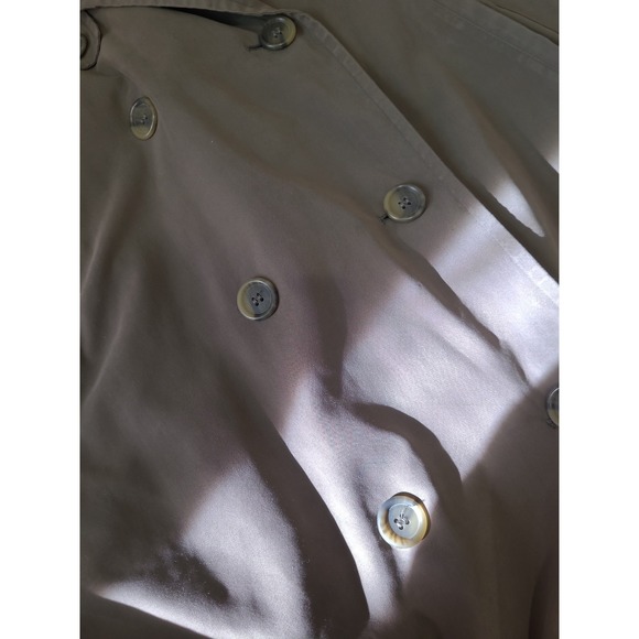 Anne Klein II Women SZ 4P Dbl Breasted Trench Coat moss‎ greenminalmalist career - Picture 11 of 12